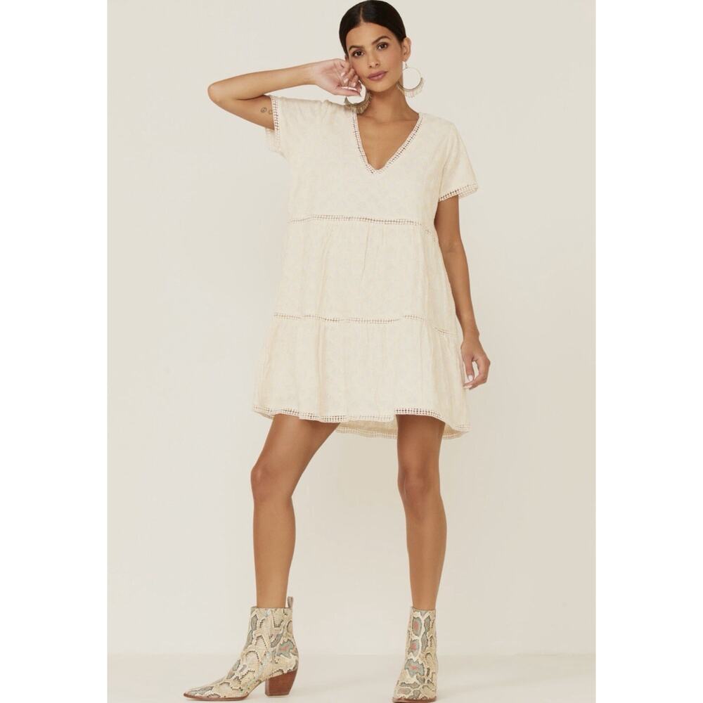 Show Me Your Mumu Midsummer Ivory CIA Mini Dress Size Small
